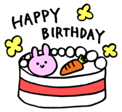 Happy and fickle rabbit HAPIUSA sticker #9364605