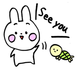 Happy and fickle rabbit HAPIUSA sticker #9364606