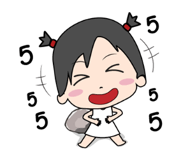 Mimmo little cute girl sticker #9365776