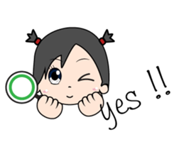 Mimmo little cute girl sticker #9365803