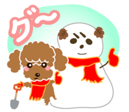 A Happy New Year! Poodle. sticker #9368804