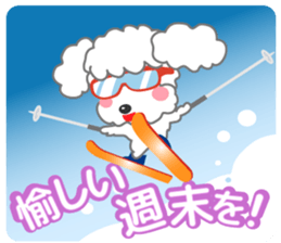 A Happy New Year! Poodle. sticker #9368807