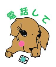 kawaii dachshund sticker #9368852