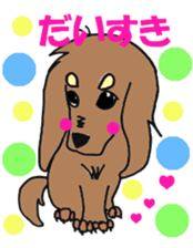 kawaii dachshund sticker #9368865