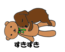 kawaii dachshund sticker #9368886