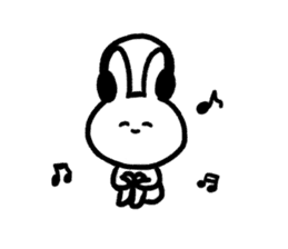 Daily life of surreal rabbit sticker #9369064