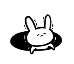 Daily life of surreal rabbit sticker #9369076