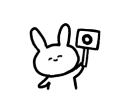 Daily life of surreal rabbit sticker #9369084