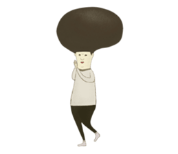 Big head walker sticker #9369938