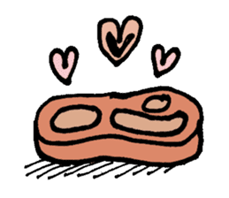 Heart of meat sticker #9370190