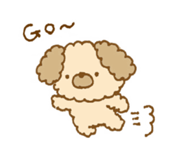 Fluffy toy poodle of sticker sticker #9370215