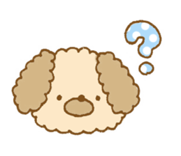 Fluffy toy poodle of sticker sticker #9370216