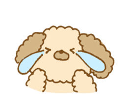 Fluffy toy poodle of sticker sticker #9370219