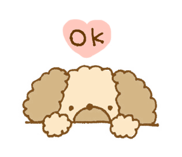 Fluffy toy poodle of sticker sticker #9370223