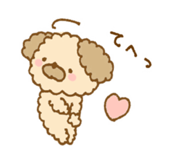 Fluffy toy poodle of sticker sticker #9370227