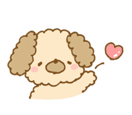 Fluffy toy poodle of sticker sticker #9370228