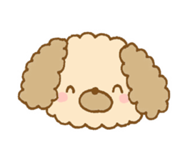 Fluffy toy poodle of sticker sticker #9370229