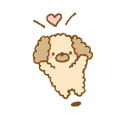 Fluffy toy poodle of sticker sticker #9370230