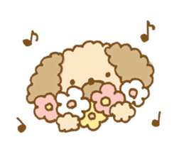 Fluffy toy poodle of sticker sticker #9370231