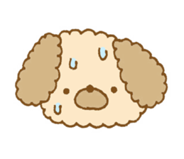 Fluffy toy poodle of sticker sticker #9370232