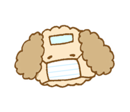 Fluffy toy poodle of sticker sticker #9370237