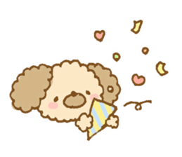 Fluffy toy poodle of sticker sticker #9370240