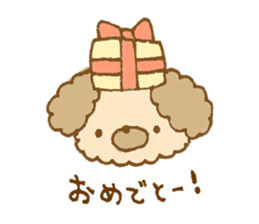 Fluffy toy poodle of sticker sticker #9370241