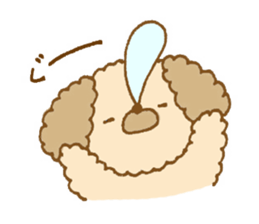 Fluffy toy poodle of sticker sticker #9370245