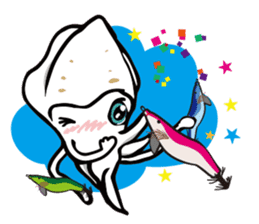big fin reef squid/eging sticker #9370656