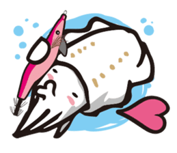big fin reef squid/eging sticker #9370657