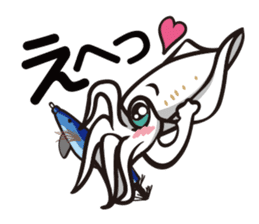 big fin reef squid/eging sticker #9370669