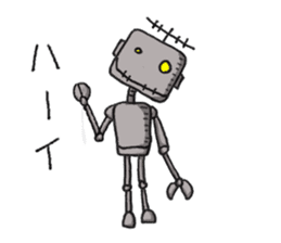 melancholy robot sticker #9371568