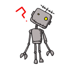 melancholy robot sticker #9371570