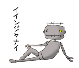 melancholy robot sticker #9371576