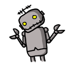 melancholy robot sticker #9371577