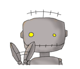 melancholy robot sticker #9371578