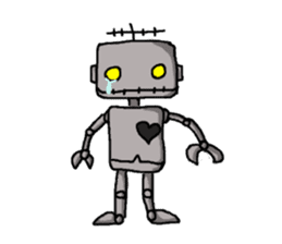 melancholy robot sticker #9371580