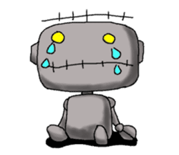 melancholy robot sticker #9371581