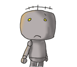 melancholy robot sticker #9371590