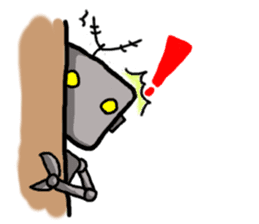 melancholy robot sticker #9371592