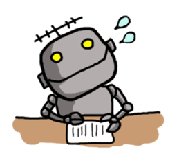 melancholy robot sticker #9371594