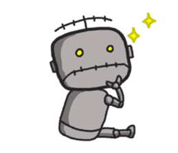 melancholy robot sticker #9371597