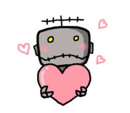 melancholy robot sticker #9371599