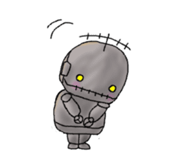 melancholy robot sticker #9371602