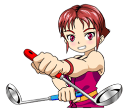 Ninja Girl Wars - What's up? - [English] sticker #9372660