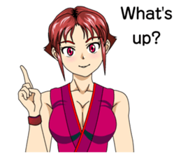 Ninja Girl Wars - What's up? - [English] sticker #9372664