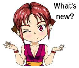 Ninja Girl Wars - What's up? - [English] sticker #9372665