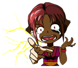 Ninja Girl Wars - What's up? - [English] sticker #9372670