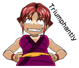 Ninja Girl Wars - What's up? - [English] sticker #9372676