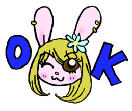 High school student rabbit and cat sticker #9373341